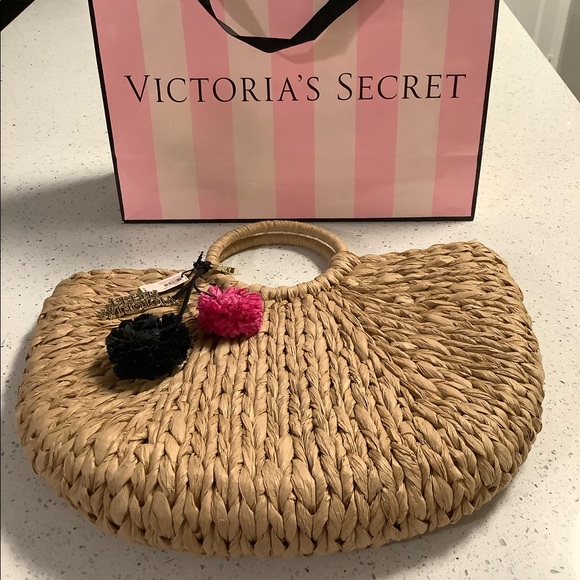 Victoria's Secret Handbags - Victoria’s Secret Woven Straw Tote!